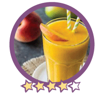 Delicious peach mango juice